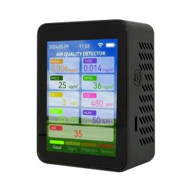 Imagem de Medidor De Qualidade Do Ar WiFi 9 Em 1 HCHO TVOC CO2 PM2.5 PM10 Detect
