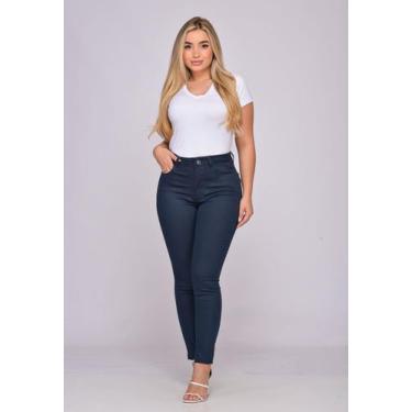 Imagem de Calça Feminina Sarja com Elastano 7914 Azul Marinho Bella Canvas, Azul