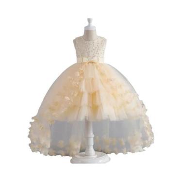 Imagem de Vestido Formal Sem Mangas Para Meninas De 3 a 12 Anos Princesa Fluffy 