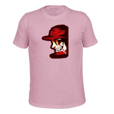 Imagem de Camiseta Plus Size 100% Algodão Malha 30.1 Estampada Hateng, Rosa, G4