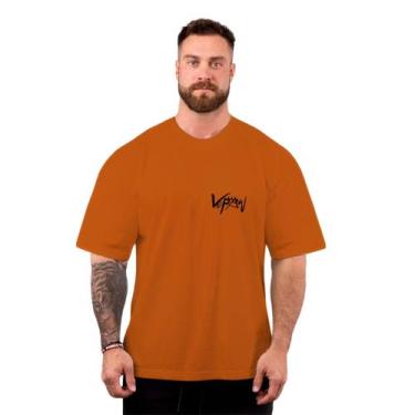 Imagem de Camiseta Oversized Masculina Treino Academia Maromba Veraw, Terracota,