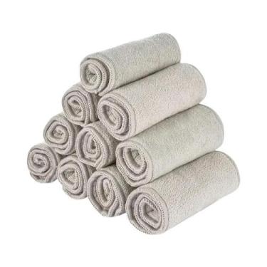 Imagem de Inserções De Fraldas De Microfibra Cinza 10pcs Super Absorventes 3 Cam
