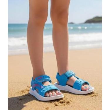 Imagem de Sandália Infantil Feminina tiras autocolantes Lilo Stitch Macia - Disn