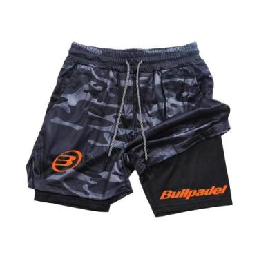 Imagem de Bermuda Esportiva Masculina 2 Em 1 Respirável De Camada Dupla Para Cor