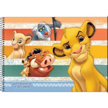 Imagem de Caderno Cartografia E Desenho Rei Leao 80fls Capas Sortidas - Tilibra