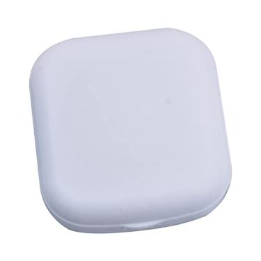 Imagem de Estojo de Lentes Simples Pequeno e Portátil com Pinça Integrada Bastão Sucção Espelho Superfície Esfumaçada Caixa Cuidado para Companhia