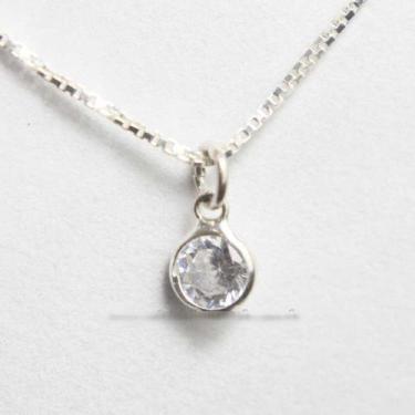 Imagem de Colar e Pingente Prata 925 Pedra Petalita de Zircônia - CristaisdeCurv