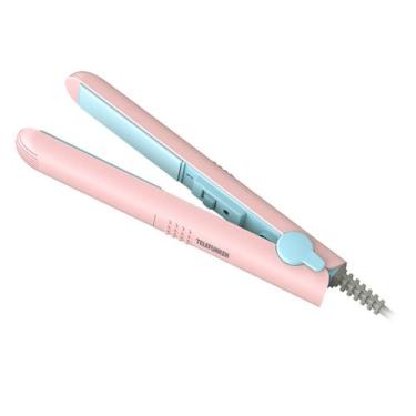 Imagem de Mini Prancha Alisadora Chapinha Cerâmica Telefunken CP600, Rosa, Bivol