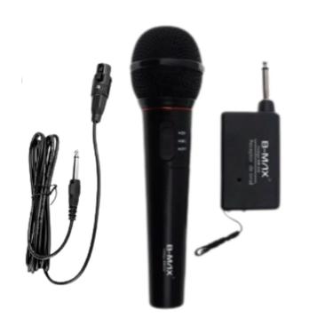 Imagem de Microfone 2 em 1 com e sem Fio Profissional Bm-242 B-max
