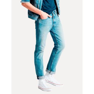 Imagem de Calça Jeans Levis 501 Original Stretch Azul Clara-Masculino