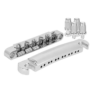 Imagem de Generic Ponte de Guitarra Elétrica 12 Cordas Liga de Zinco Prata Peças de Guitarra Exterior Brilhante para Amantes de 1 X Ponte de Elétrica 1 X Cauda de 4 Parafuso Prisioneiro