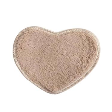 Imagem de 1 peça antiderrapante super macia de espuma absorvente de fibra fina para banheiro, chuveiro, coração, tapete de banho, tapete antiderrapante (cinza claro)
