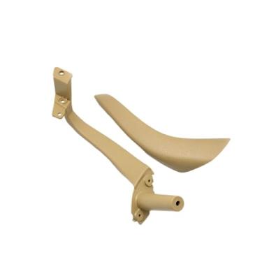 Imagem de Interior do carro frente traseira esquerda direita porta dentro puxar alça com tampa exterior painel guarnição Compatível com benz s classe w220 1998-2003(Yellow-Front Right)