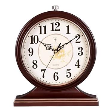 Imagem de Relógio de mesa silencioso relógio de mesa relógios casa quarto relógios antiguidades decoração sala de estar (cor: A, tamanho: tamanho único)