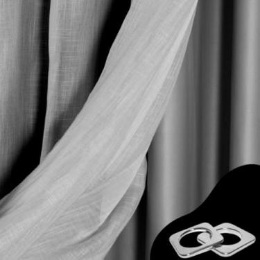 Imagem de Cortina Voil Gaze de Linho com Forro Blackout 3m Tecido Grosso Original Padrão (Varão) (CINZA,2,30)