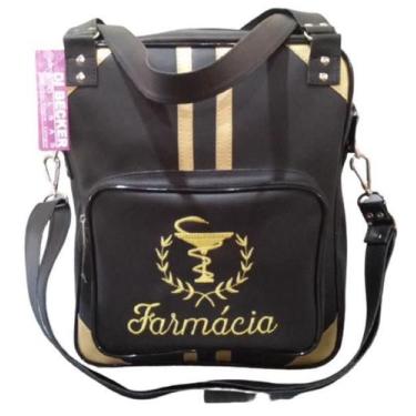 Imagem de Bolsa Feminina Preta Personalizada Farmácia - Di Becker Bolsas