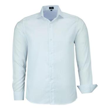 Imagem de Camisa Social Masculina Manga Longa Lbl Não Amassa 3015, Branco, 4