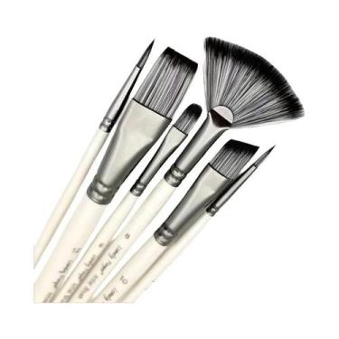 Imagem de Conjunto De 6/24 Pincéis De Pintura Para Artistas, Redondos, Planos, A