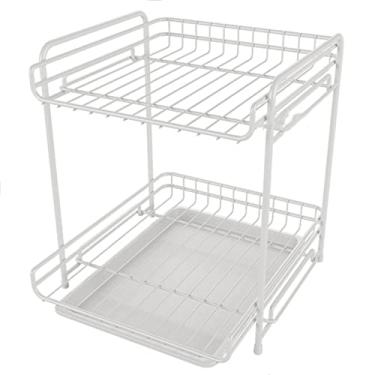 Imagem de Prateleiras flutuantes, organizador para banheiro/cozinha, organizador sob a pia organizador sob o armário rack vertical multiuso (cor: branco, tamanho: 29 x 23,5 x 30,3 cm) (cor: preto, tamanho: