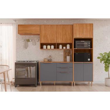 Imagem de Cozinha Modulada MGM 4 Peças Divina C4P263 Cinamomo/Titanium