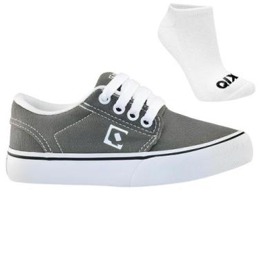 Imagem de Tênis Qix Combat 3 Original e Meia, 43, Cinza, Branco, Masculino