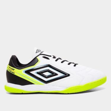 Imagem de Chuteira Futsal Umbro Adamant Master Class Club Unissex, Branco, Preto
