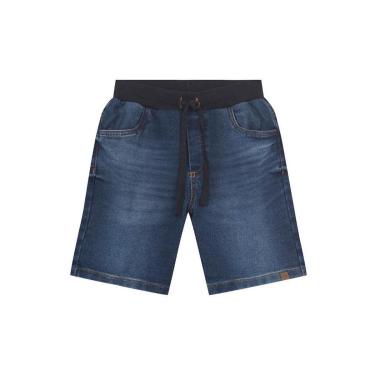Imagem de Bermuda infantil menino em jeans Brandili-Azul-Masculino