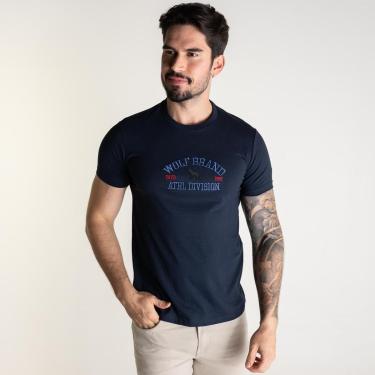 Imagem de Camiseta Acostamento Wolf Brand Marinho-Masculino