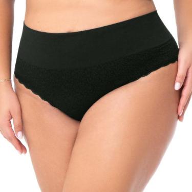 Imagem de Calcinha Biquíni Plus Jacquard sem Costura Preto - Zee Rucci, G1