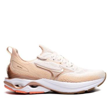 Imagem de Tênis Feminino Mizuno Wave Mirai 8 Knit Off White/Bege, Off white, 35