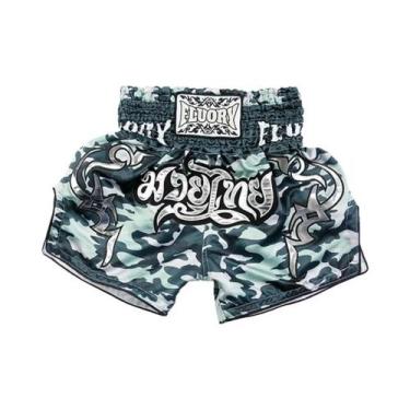 Imagem de Shorts De Treino De Boxe Muay Thai Fluorescentes Camuflados Masculinos