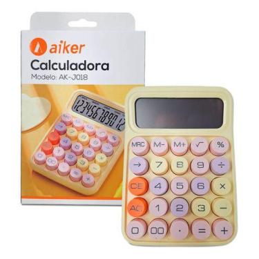 Imagem de Calculadora Colorida Aiker, Amarelo