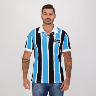 Imagem de Camisa Grêmio Retrô Azul e Branca - Retromania, GG