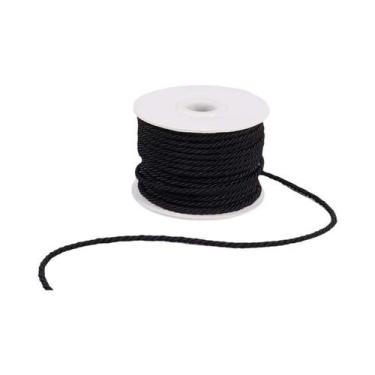Imagem de Corda De Nylon Trançada Preta De 1.5mm, 100 Jardas, Para Sino De Vento