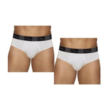 Imagem de Kit 2 Cuecas Branco/Branco Zorba 716 Slip, Branco, Branco, G