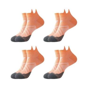 Imagem de Meias Esportivas Unissex De Compressão Respiráveis 4 Pares Para Basque