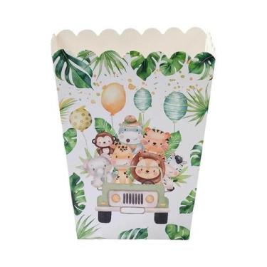 Imagem de Toalha De Mesa Com Folhas De Palmeira E Animais Da Selva Para Festa De