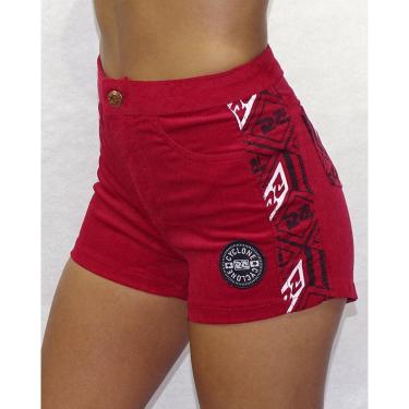 Imagem de Cyclone Short Veludo Mosaic Light VERMELHO M/M-Feminino