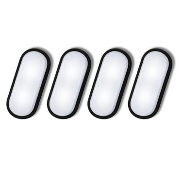 Imagem de 4 Luminárias Arandela Tartaruga Led 8w Jardim Muro IP65 Bivolt Branco 