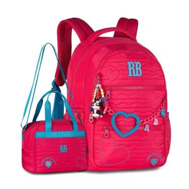 Imagem de Kit Rebecca Bonbon Mochila com Lancheira Térmica Corações-Feminino