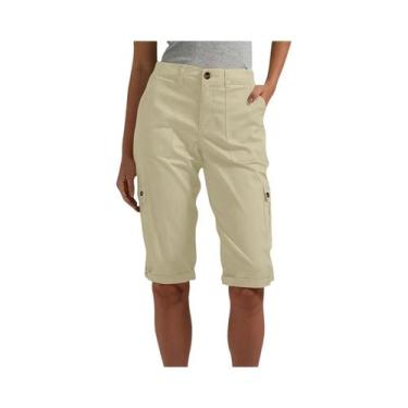 Imagem de Shorts Cargo Femininos Slim Retos Primavera Verão Moda Casual Multibol