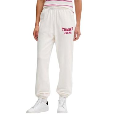 Imagem de Calça Moletom Tommy Jeans Jogger Off White Feminina-Feminino