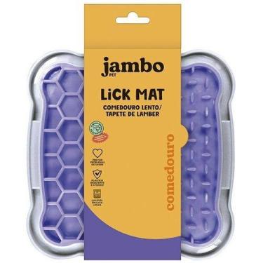 Imagem de Comedouro lento tapete  lambe lick mat jambo quadrado lilas