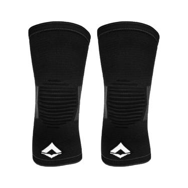 Imagem de Par Joelheiras de Compressão Sense Tecnologia Knit 3D 2 unidades Cor Preta Alasca-Unissex