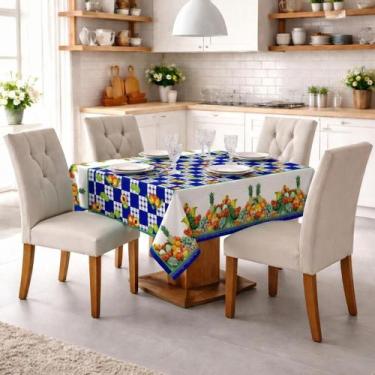 Imagem de Toalha para Mesa Quadrada Estampada Oxford para 4 Cadeiras 1,45 x 1,45