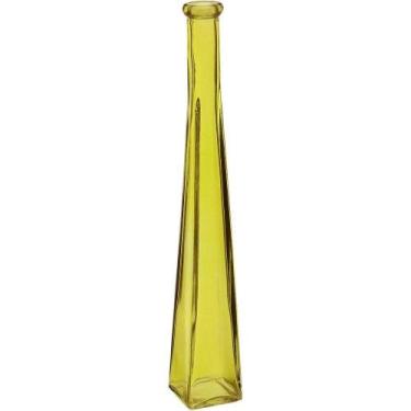 Imagem de Vaso Decorativo Enfeite Casa Floreiro Home&co Vidro 30x5x5cm Amarelo -