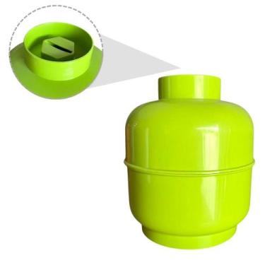 Imagem de Cofrinho Botijão Guarda Moedas Cofre Plástico Cores Diferen - Cofrinho