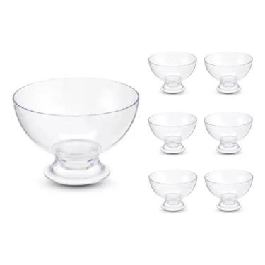 Imagem de Conjunto de 6 Taças 370ml em Acrílico para Sobremesas cor:cristal - ac