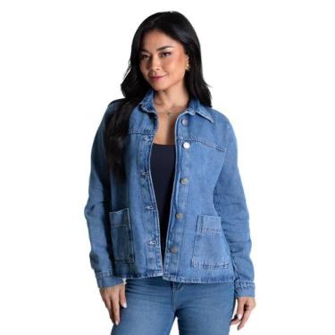Imagem de Jaqueta Jeans Sawary - 282366 - Azul médiobr M, Azul, M