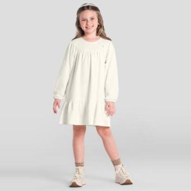 Imagem de Vestido infantil menina com textura Brandili-Feminino